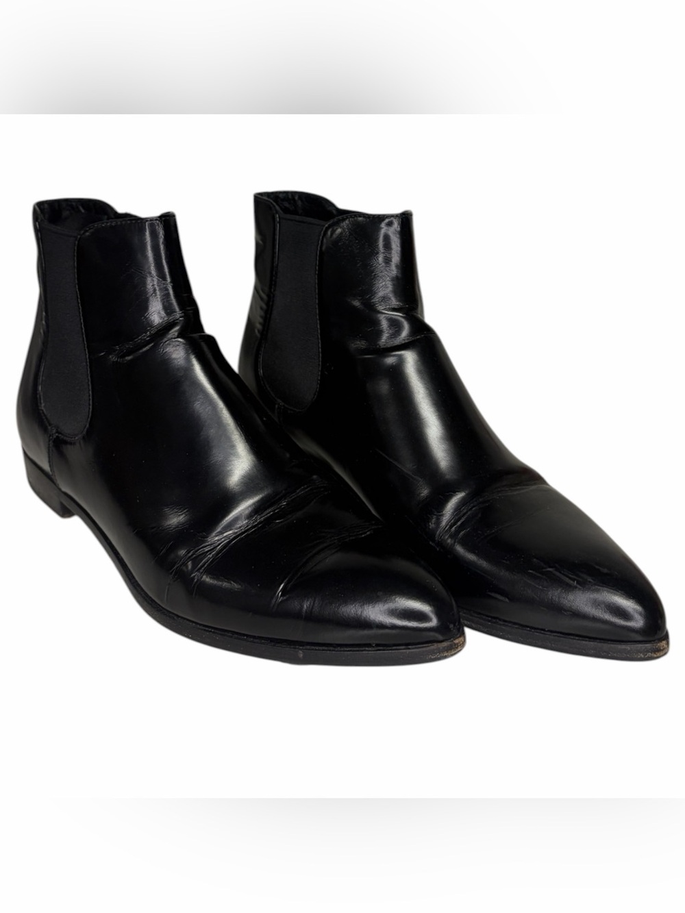 Prada Patent Leather Chelsea Boots